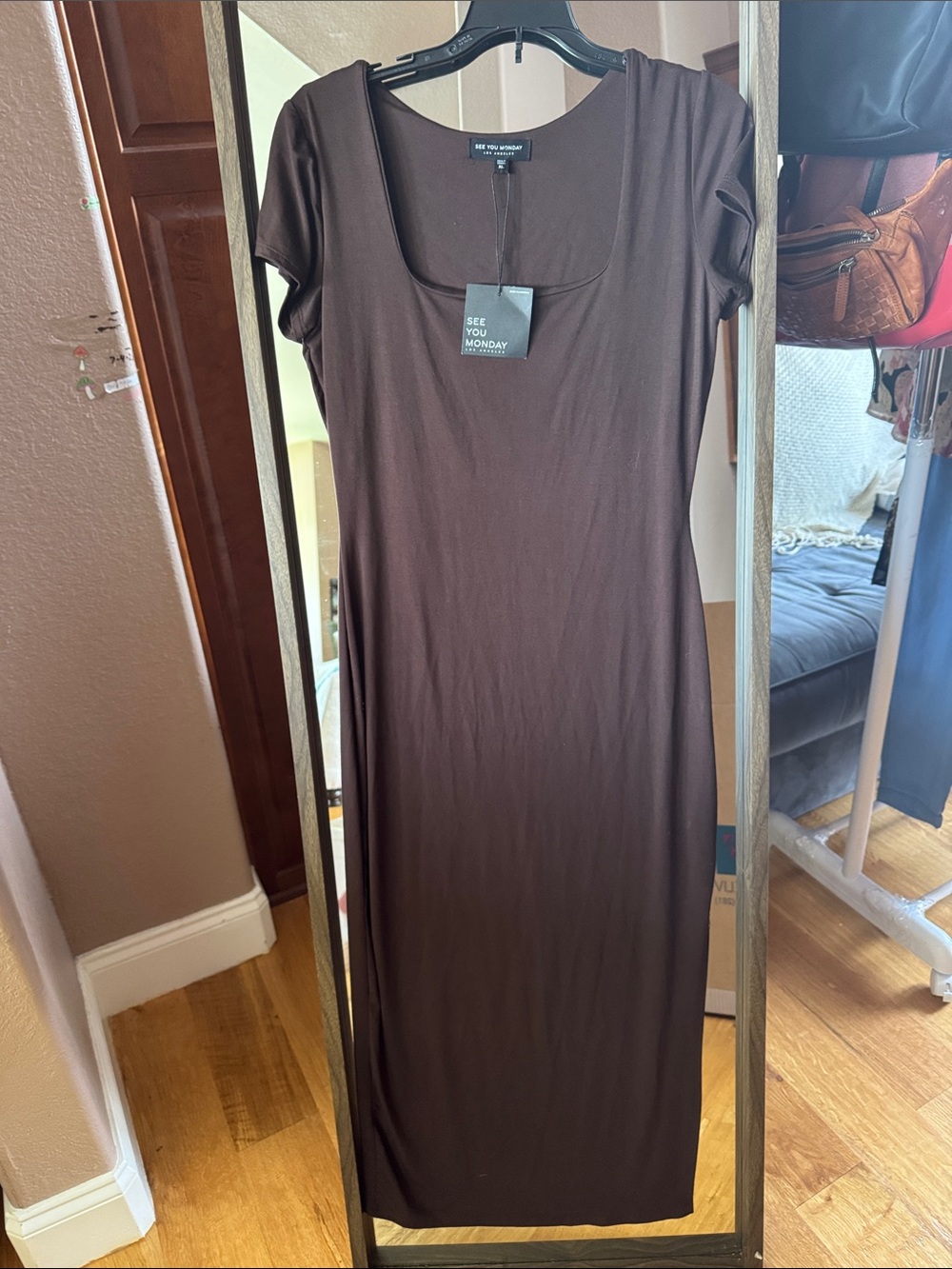 NWT See you Monday bodycon   Maxi Dress - Picture 3 of 8